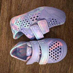 Skechers Purple Tie-Dye Water-Friendly Shoes with Hook & Loop Straps 6